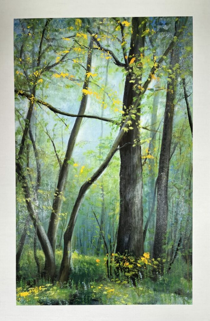 Wald, ÖL auf Leinwand.
