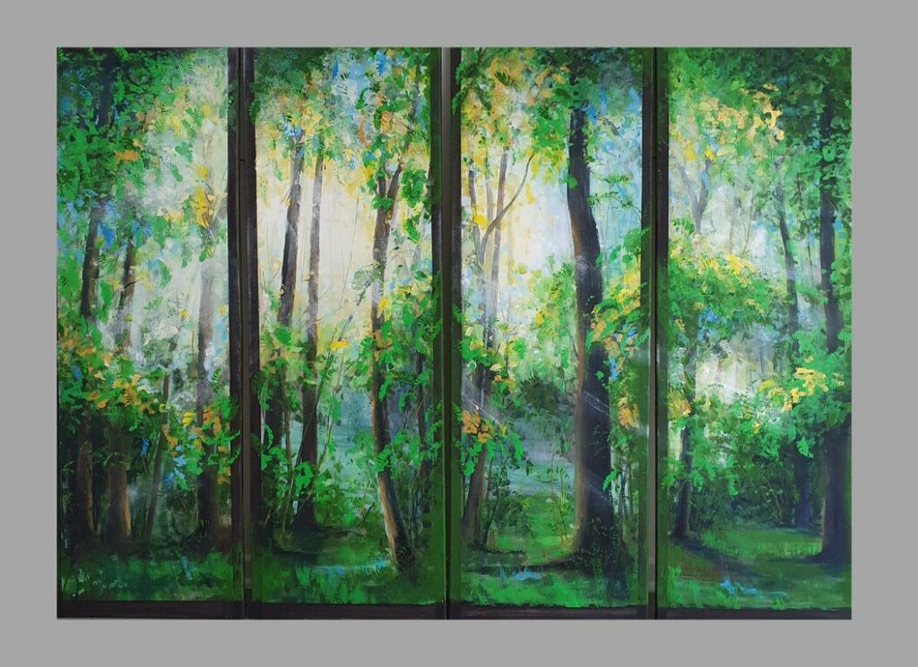 Wald.Acryl auf Leinwand